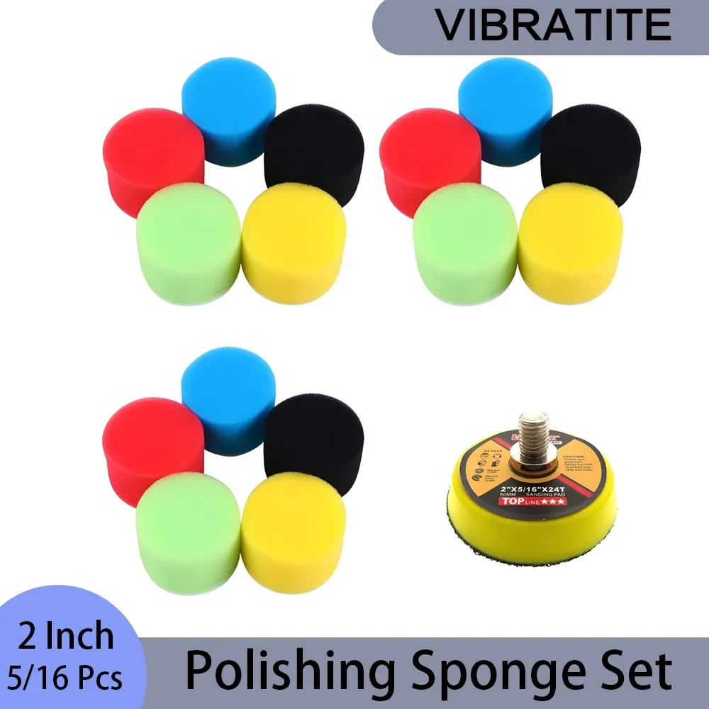 5/16 Pcs 2 Inch Polishing Spon - Polish Pad Set Buffer 评论和价格