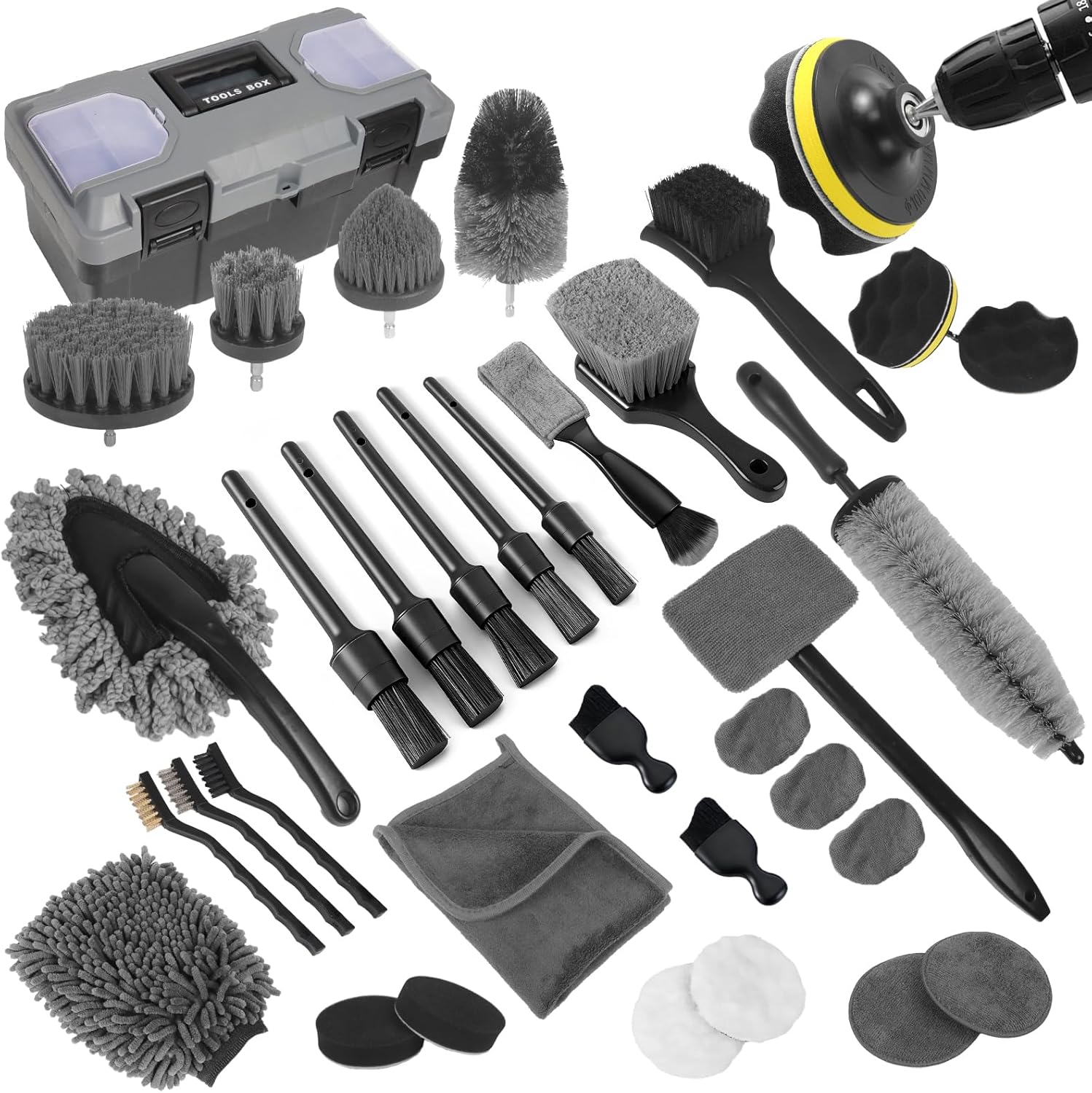 Car Detailing Kit, 36Pcs Profe - Interior Detailing Kit 评论和价格