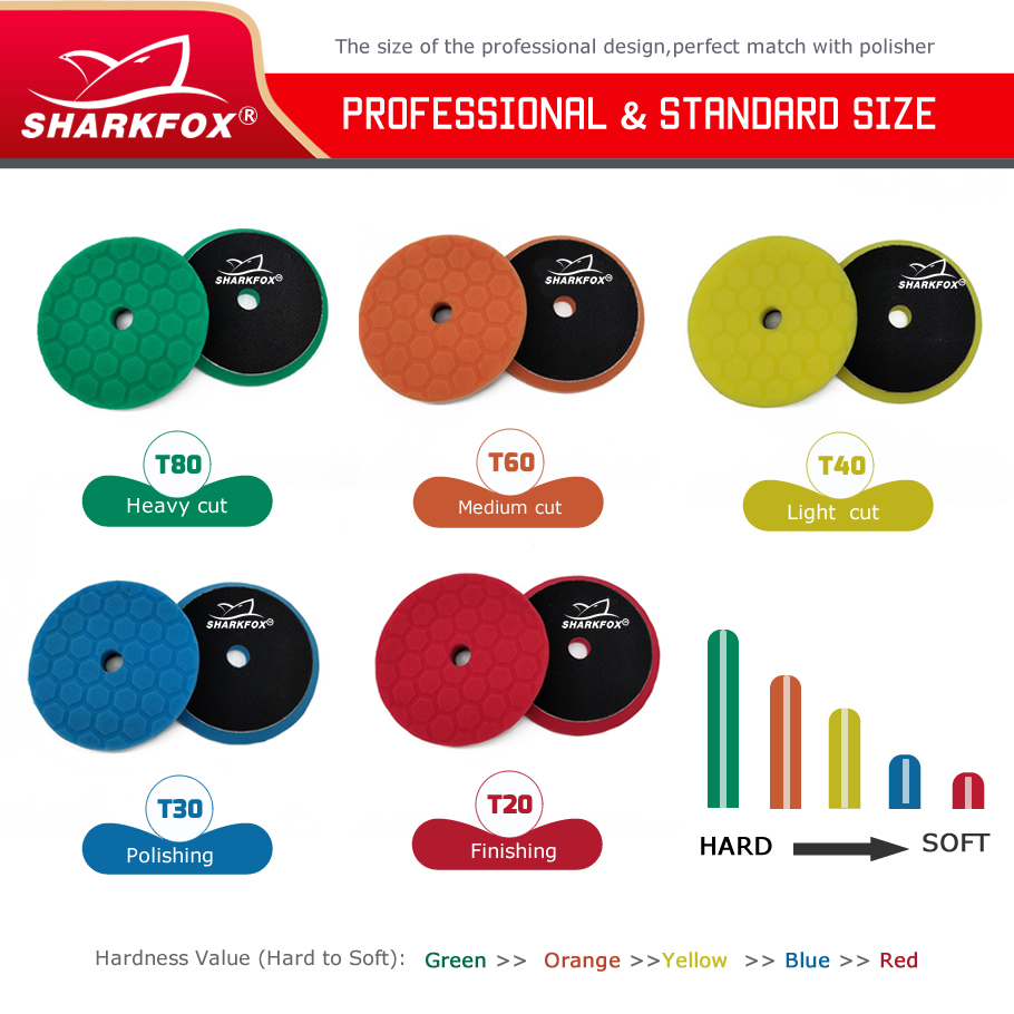 Sharkfox 5 pieces/set 5 Inch(1 - Polish Pad Set Buffer 评论和价格