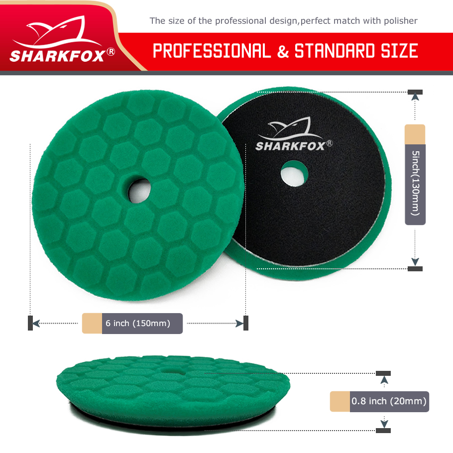 Sharkfox 5 pieces/set 5 Inch(1 - Polish Pad Set Buffer 评论和价格