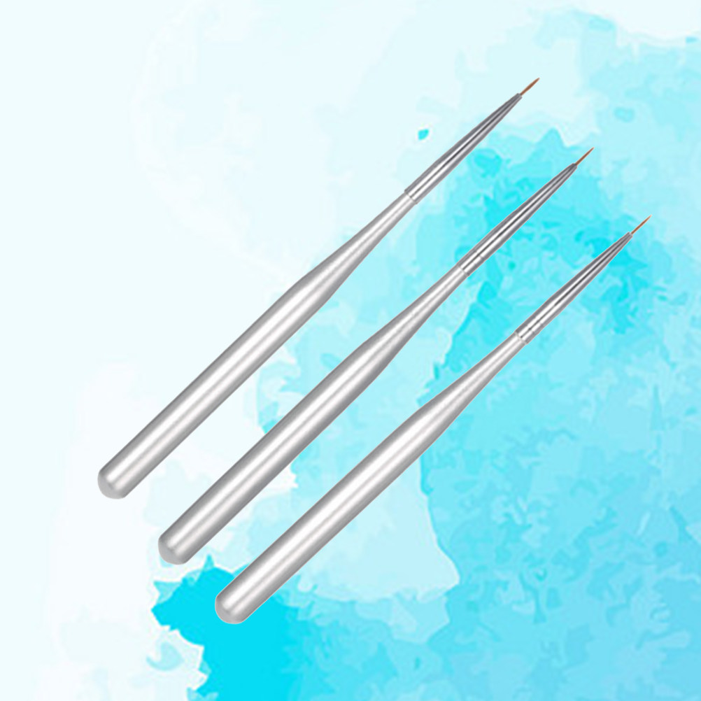 3Pcs Nail Art Liner Pen Set Di - Detailing Brush Set 评论和价格