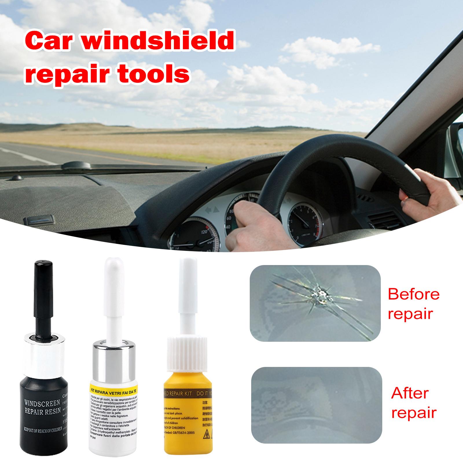 Car Cracked Glass Repair Kit W - Glass Cleaner Streak 评论和价格