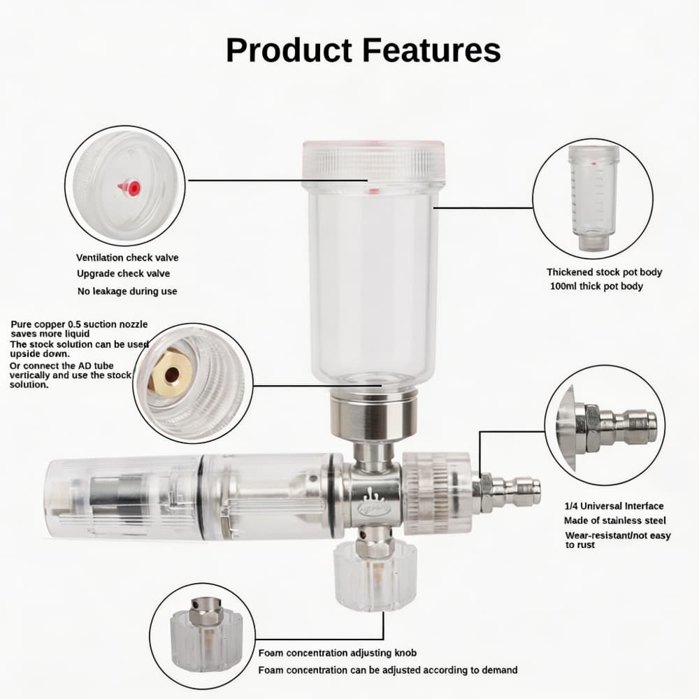 Foam Spray Gun Adjustable 100m - Pressure Washer Foam Gun 评论和价格