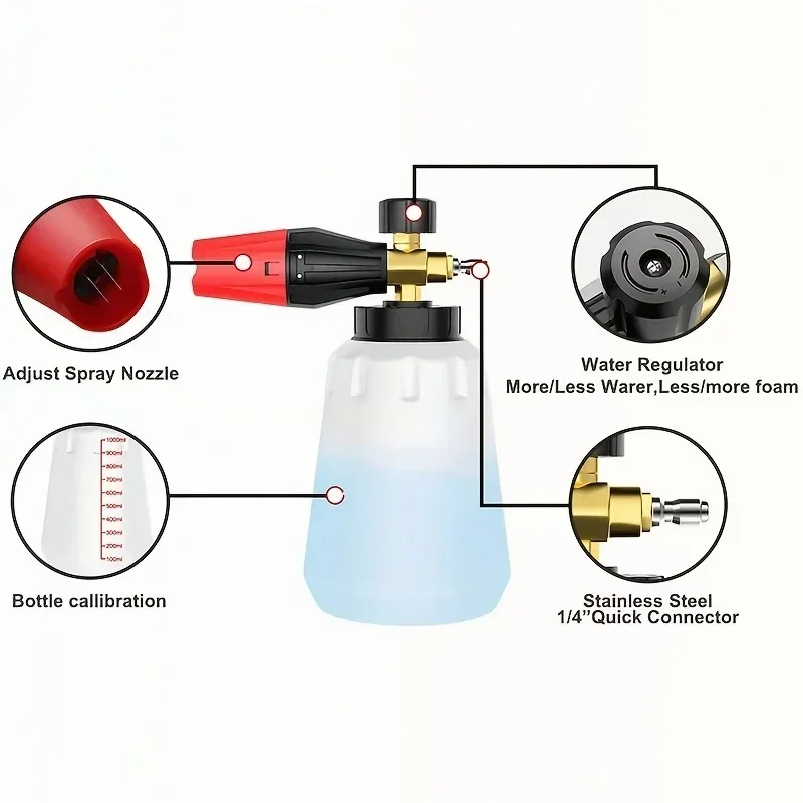 High Pressure PA Foam Cannon   - Pressure Washer Foam Gun 评论和价格