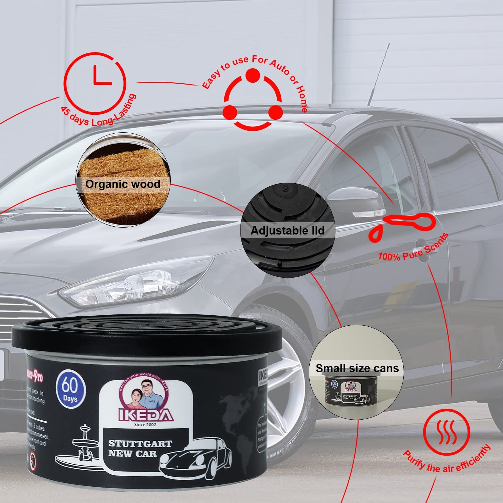 Car Air Freshener: Pack of Fou - Odor Eliminator Car 评论和价格