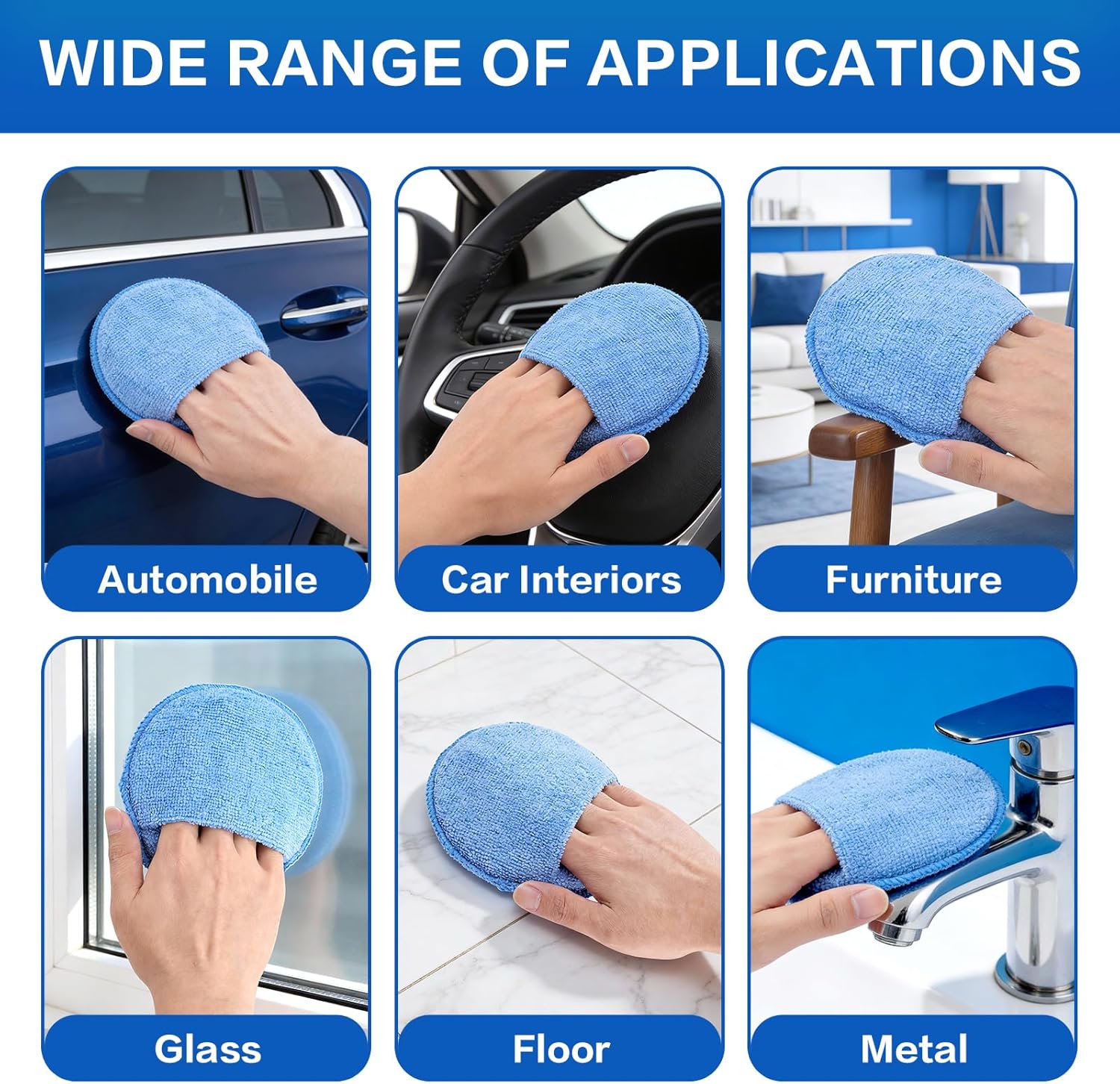 Auto Cleaning Sponge Brush Wax - Wax Applicator Pad 评论和价格