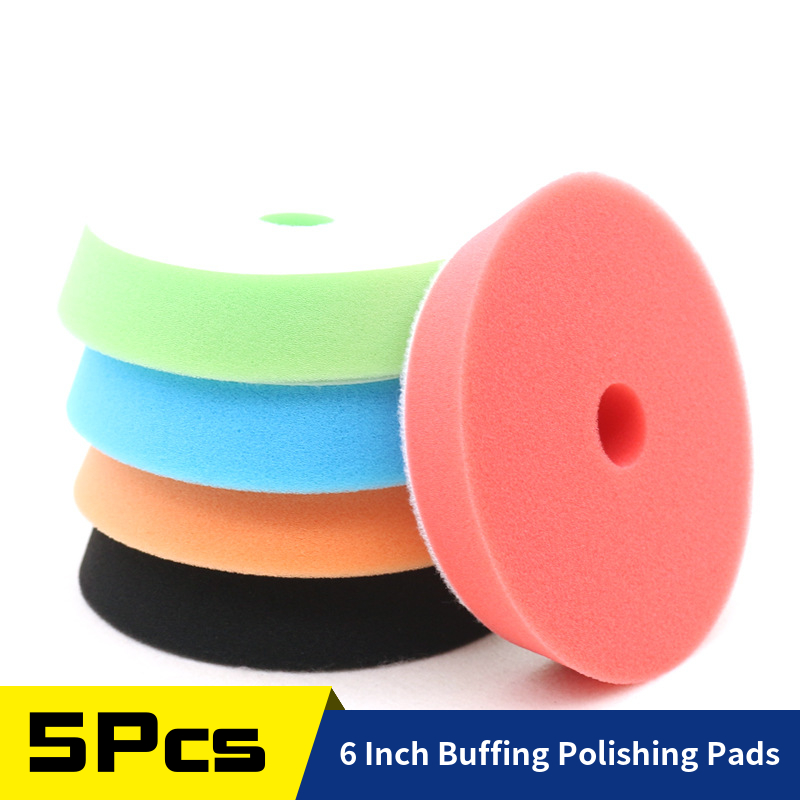 5Pcs 6inch Sponge Polishing Pa - Polish Pad Set Buffer 评论和价格