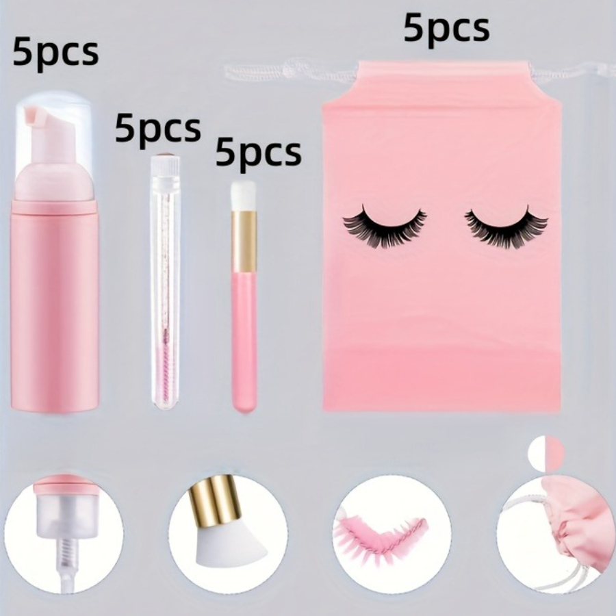 20Pcs Lash Care Kit - 5 Foam P - Detailing Brush Set 评论和价格