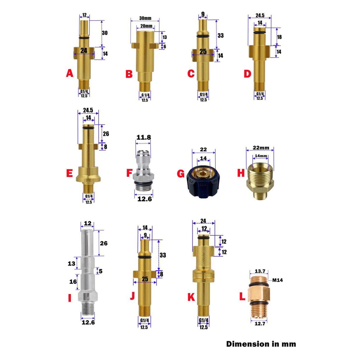 Nozzle Adaptor With G1/4 Male  - Foam Cannon Car Wash 评论和价格