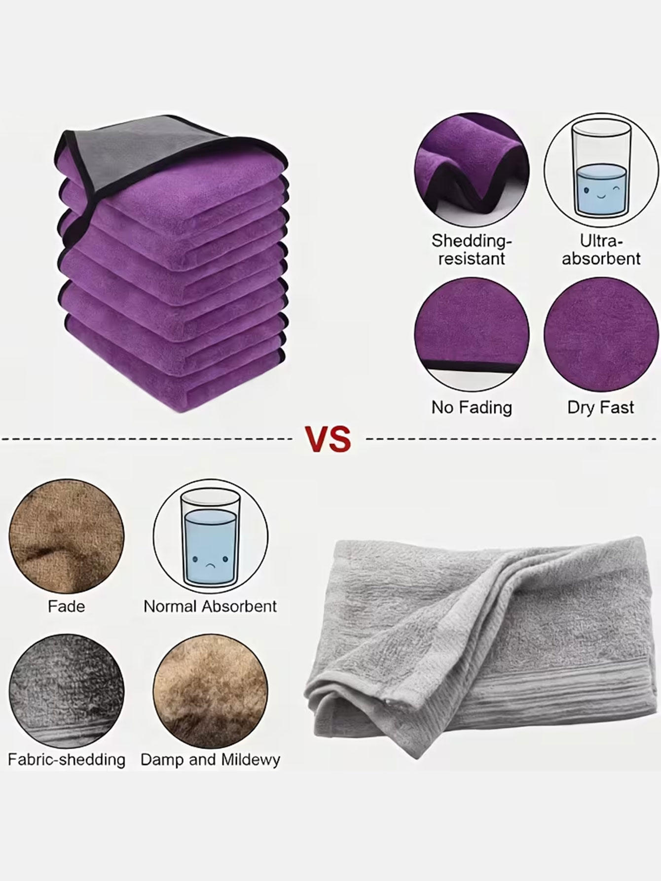 10-Pack Double-Sided Coral Vel - Microfiber Towel Detailing 评论和价格