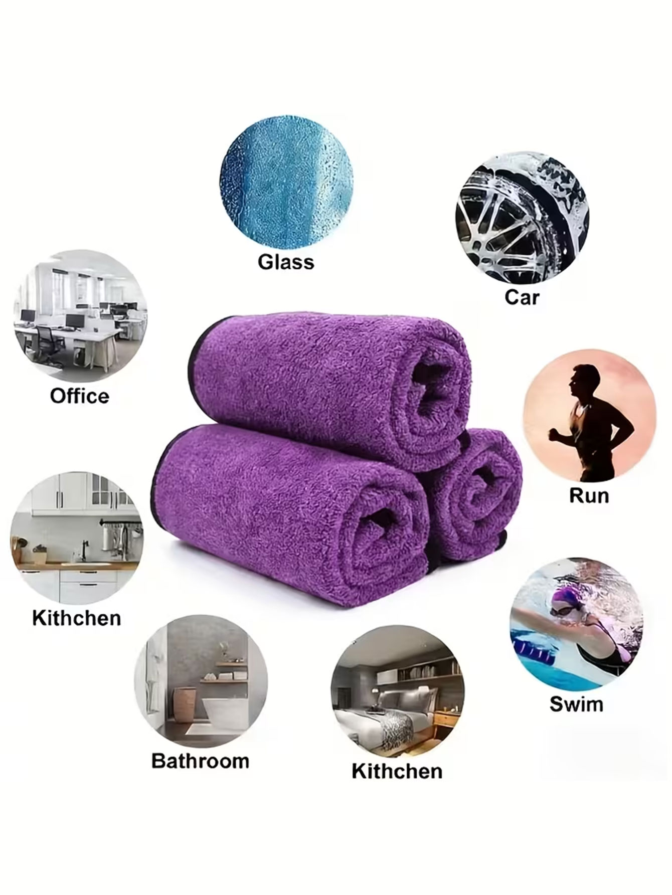 10-Pack Double-Sided Coral Vel - Microfiber Towel Detailing 评论和价格