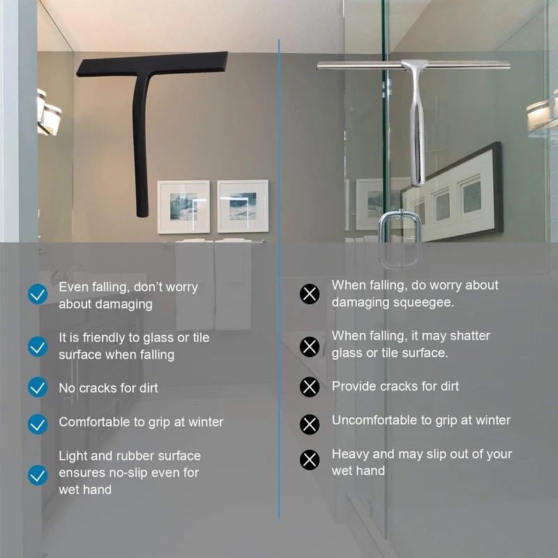 Silicone Squeegee Streak Free  - Glass Cleaner Streak 评论和价格