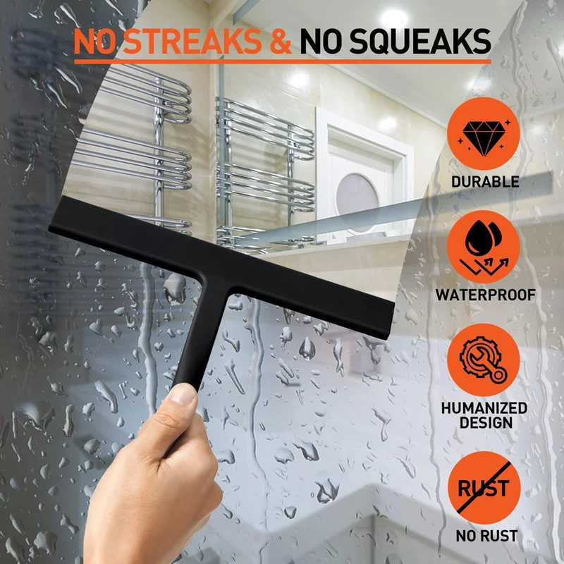 Silicone Squeegee Streak Free  - Glass Cleaner Streak 评论和价格
