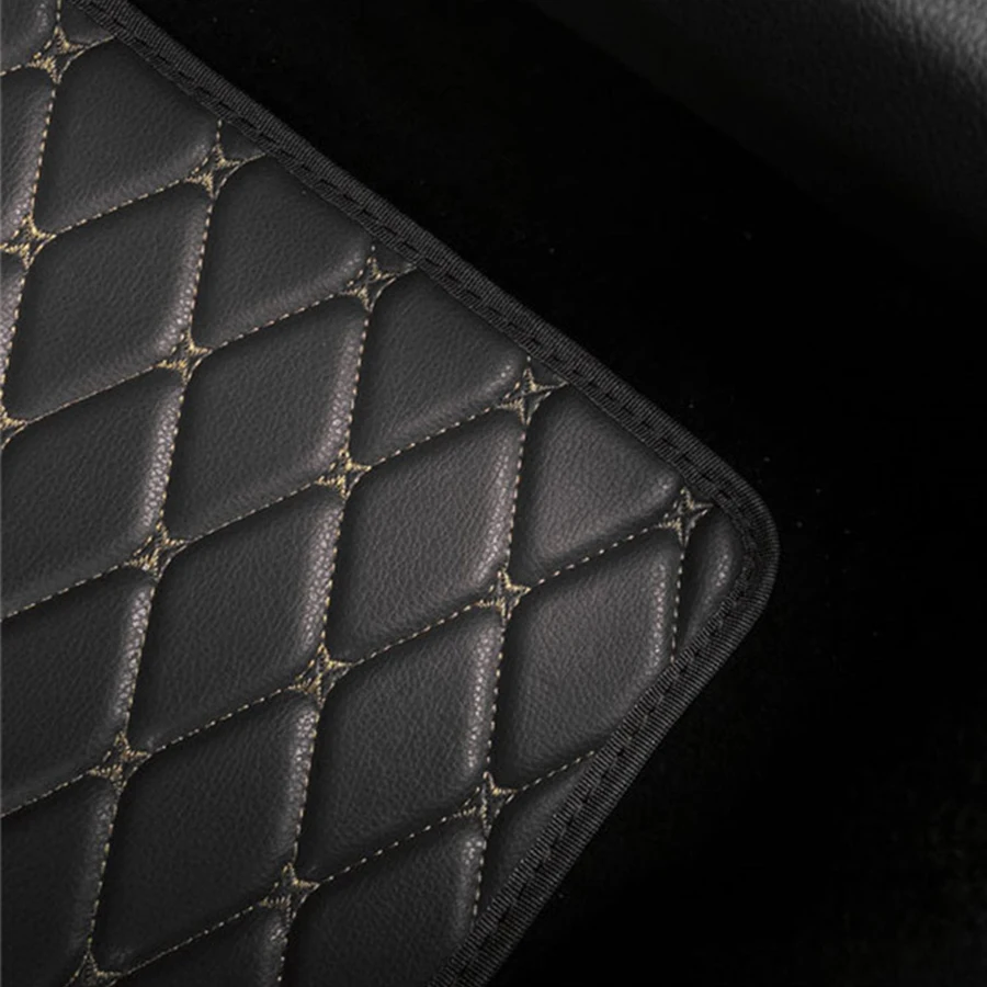 4pcs PU Leather Black Car Floo - Leather Cleaner Interior 评论和价格