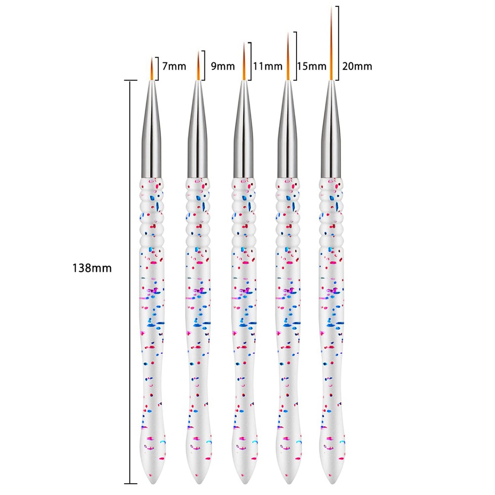 5 Pieces Professional Nail Art - Detailing Brush Set 评论和价格