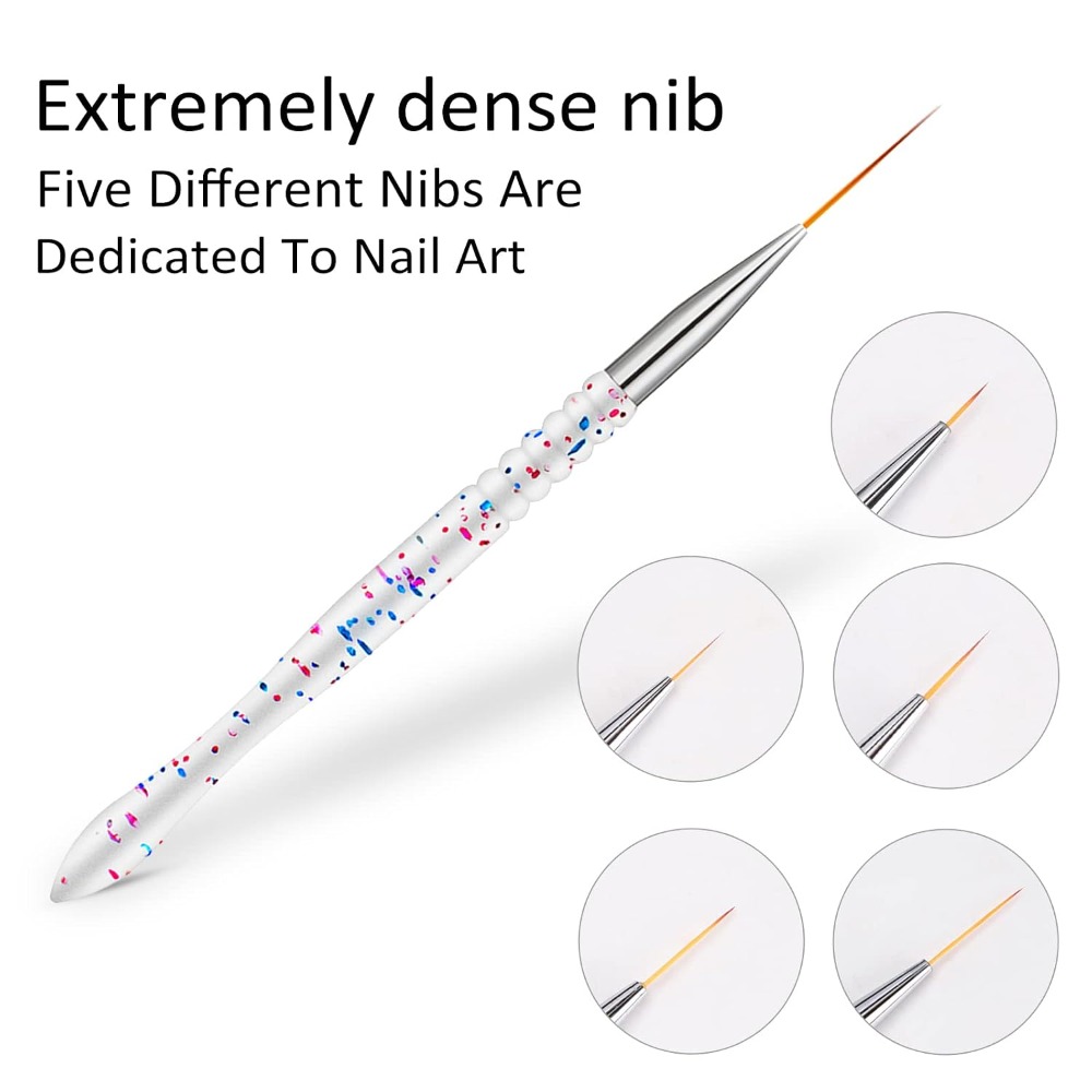 5 Pieces Professional Nail Art - Detailing Brush Set 评论和价格