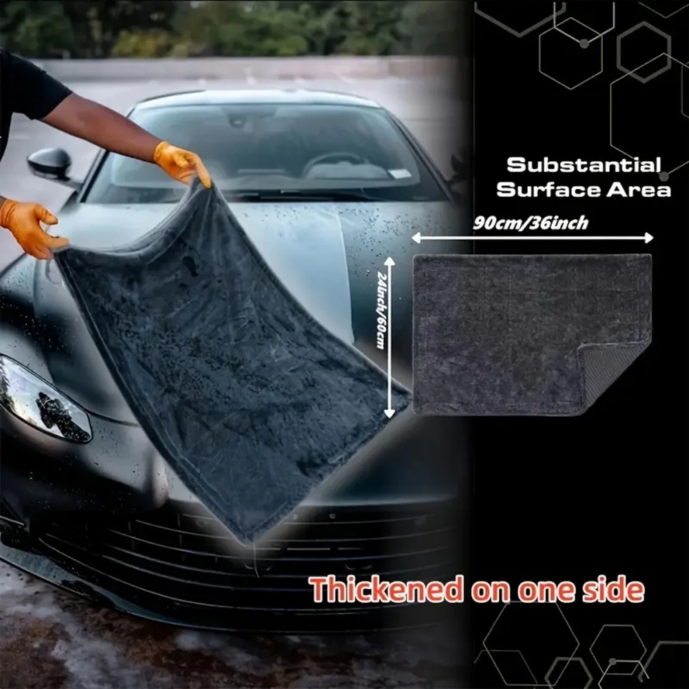 Oversized Dark Gray Car Microf - Microfiber Towel Detailing 评论和价格