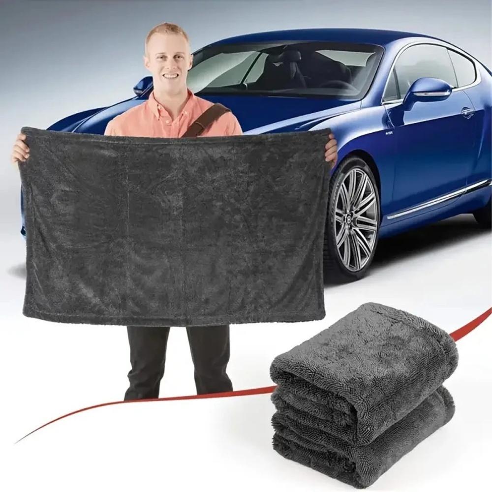 Oversized Dark Gray Car Microf - Microfiber Towel Detailing 评论和价格
