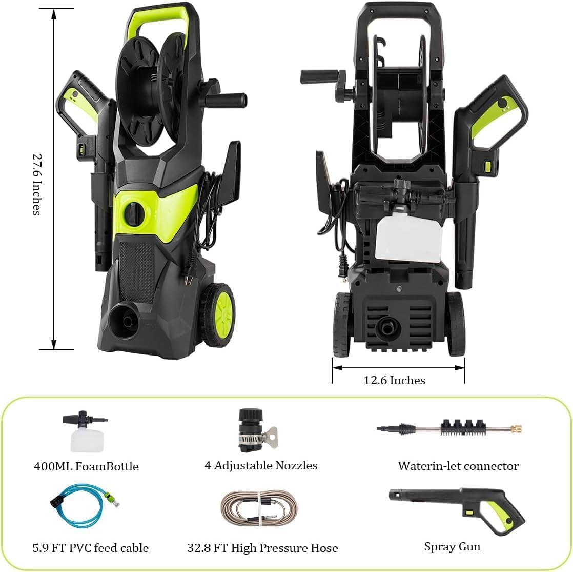 4000PSI Electric Pressure Wash - Pressure Washer Foam Gun 评论和价格