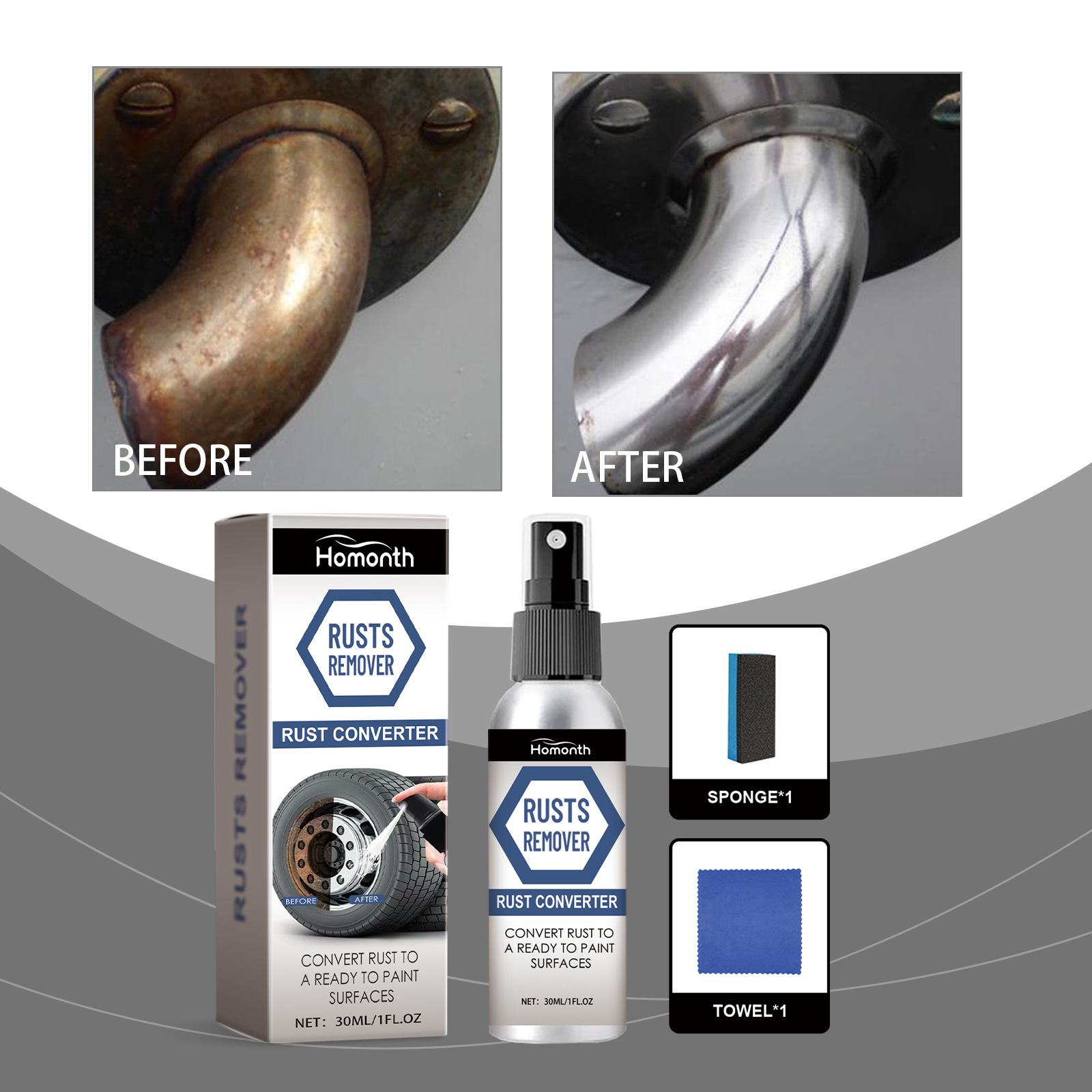 Car Wheel Iron Powder Rust Rem - Wheel Cleaner Alloy 评论和价格