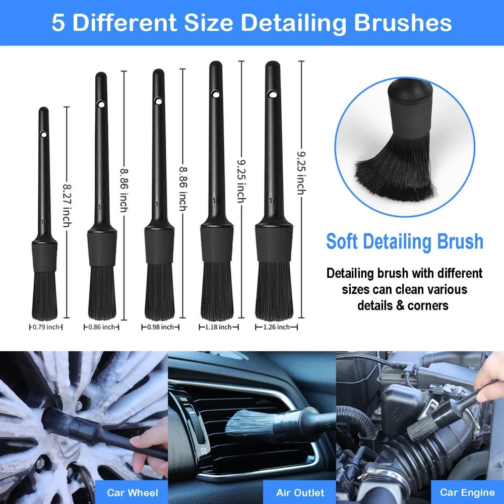Car Wash Brush Set Detailing B - Dirt Brush Interior 评论和价格